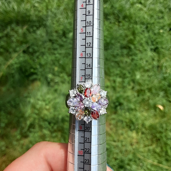 Multi-Gemstone Sterling Silver Ring - Picture 6 of 7